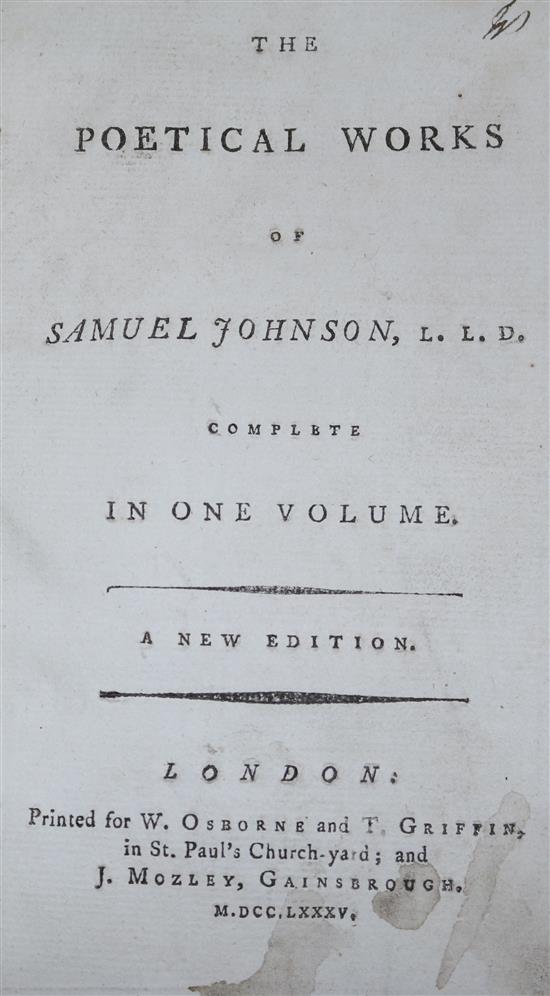 Johnson, Samuel - The Poetical Works,